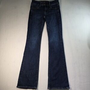 American Eagle Kick Boot Stretch Jeans Womens Size 0 Short Dark Wash Blue Denim